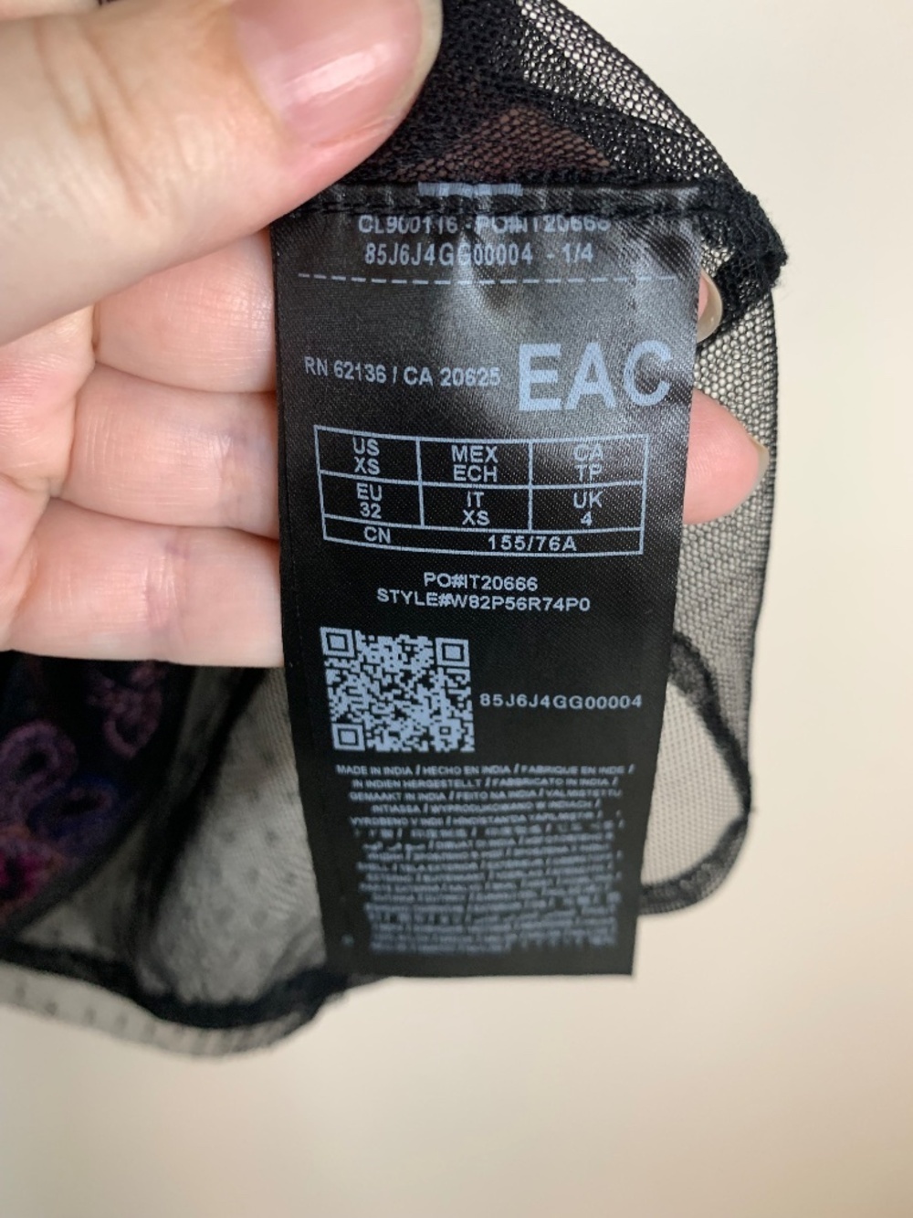 Guess Y2K Beaded Semi Sheer Black Colourful Halter Top XS - Picture 5 of 12